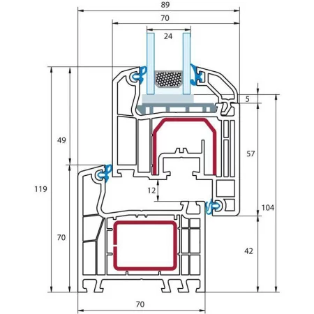 Fenêtre PVC 1 vantail
