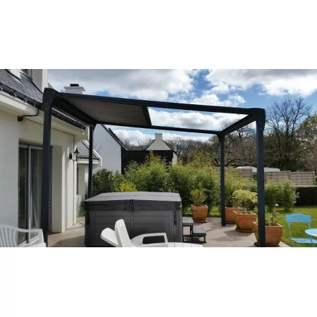 Pergola toile enroulable Autoportée