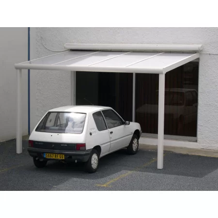 Carport abris de voiture polycarbonate adossée