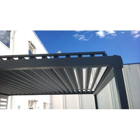Pergola Bioclimatique Adossée HORIZON 3 à lames parallèles à prix direct usine