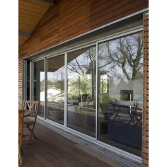 Baie Coulissante Aluminium 4 vantaux 2 rails au Meilleur Prix du Marché