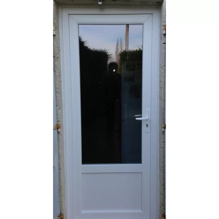 Porte d'entée PVC vitrée 1 vantail étudié au juste tarif