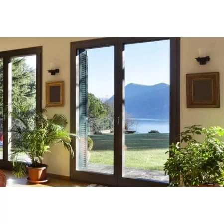 Porte fenêtre vitrée ALUMINIUM 2 vantaux à rupture pont au prix usine