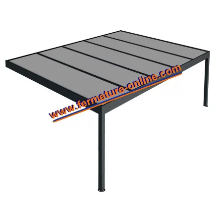 Carport Toit plat panneaux isolant thermotop 32 mm livré en kit