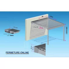 Pergola bioclimatique adossée solaire