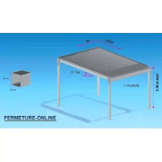 Pergola bioclimatique solaire auto portée