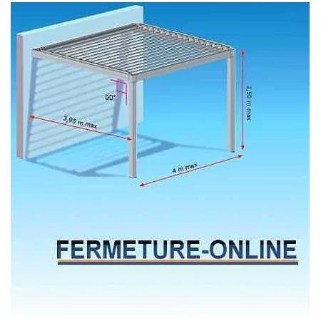 Acheter vite la Pergola Bioclimatique Simple Lame Adossée