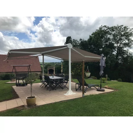 Voici le fameux store Terrasse double pente XXL Motorisé