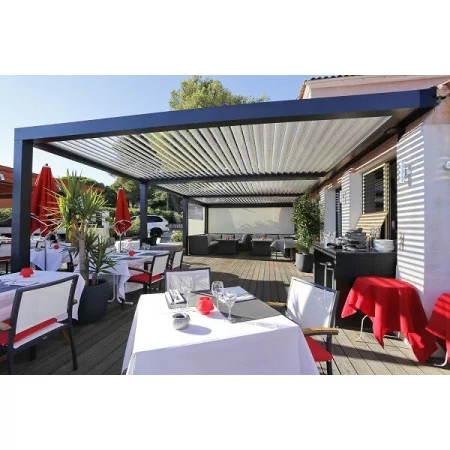 Pergola Bioclimatique Adossée H 3 à Lames Parallèles