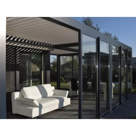 Commandez votre pergola H3 adossée lames perpendiculaires