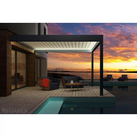 Pergola H3 adossée lames perpendiculaires pour vous à prix pas cher