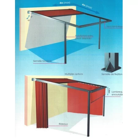 Store pergola 135 et 250, mix entre pergola et store