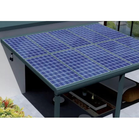 Pergola SOLAIRE Double Pentes haut de gamme vue de dessus