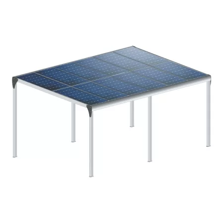 Carport abri de voiture SOLAIRE auto-porté fabriqué au mm précis