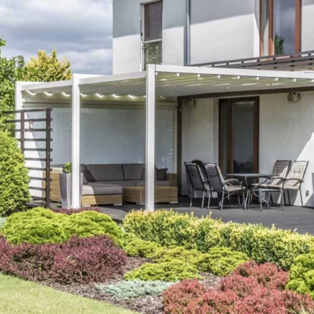 Pergola CIEL adossée à toiture rétractable