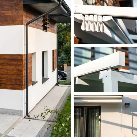 Pergola ASTRES adossée à toiture rétractable sur mesure