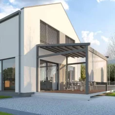 Venez acheter votre pergola adossée à toit retractable sur mesure de haute qualité 2