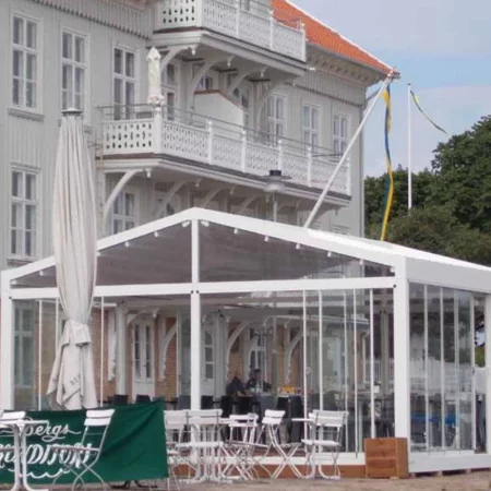 Pergola auto portée spéciale restaurants