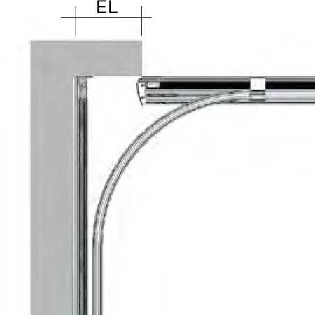 Voici un détail de la porte de garage à enroulement latéral sur mesures