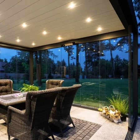 Panneaux de Verre Coulissant pour pergola