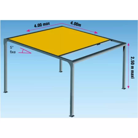 Pergola toile enroulable ilot