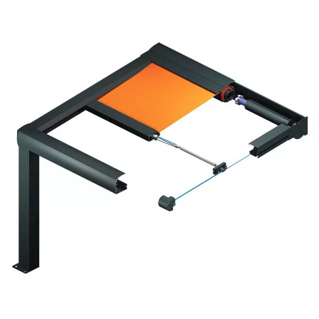 détail vue éclatée pergola toile enroulable direct usine