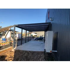 Carport polycarbonate entre mur 2