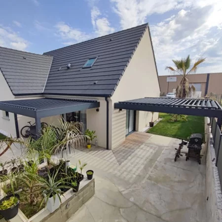 H3 bioclimatique à lames perpendiculaire à prix discount