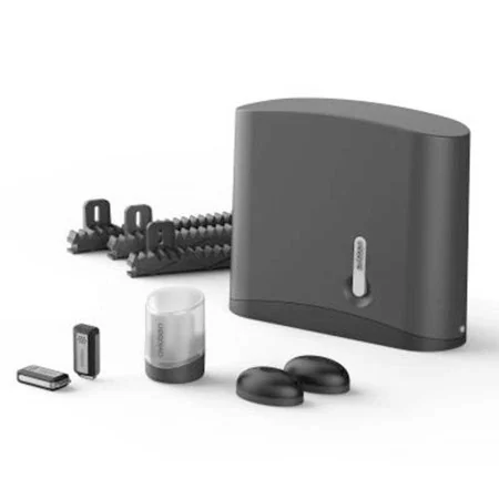 Voici la photo des éléments contenus dans le kit motorisation portail coulissant