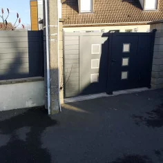 superbe Portail Gris anthracite en aluminium Pas Cher direct fabriquant 2