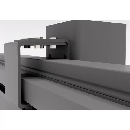 accroche portail coulissant en aluminium en partie haute