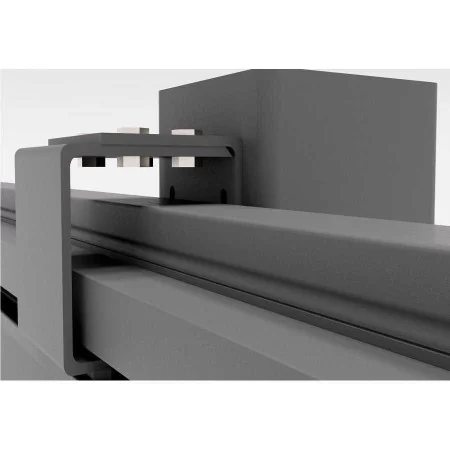Vue patte d'accroche du Portail Aluminium Coullissant Kin