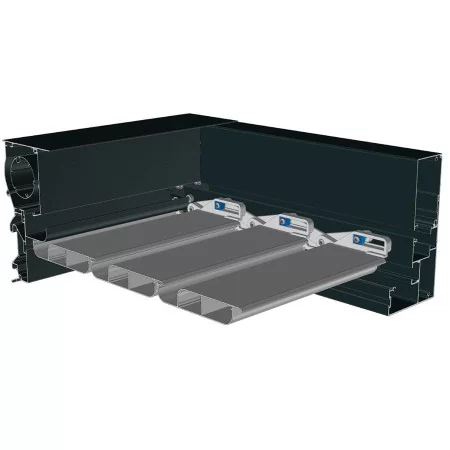 vue des lames fermées de la pergola bioclimatique rétractable repliable