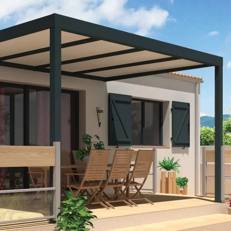 la belle pergola à toit plat top Lucia à prix bas