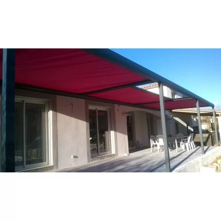 Pergola toile enroulable SOLAIRE adossée