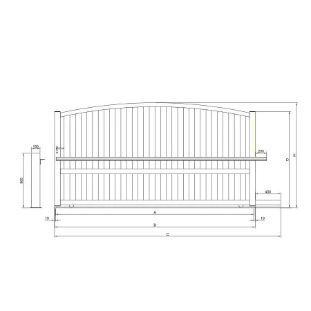Portail Coulissant Alu croquis design Adri