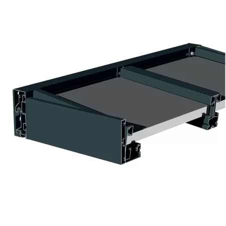 coupe technique sur panneaux isolant carport alu plat