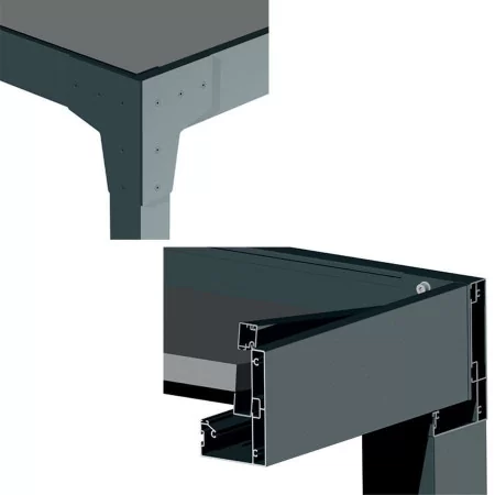 détails pieds carport voiture abri véhicules haut de gamme pas cher