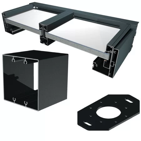 détails carport toit plat alu