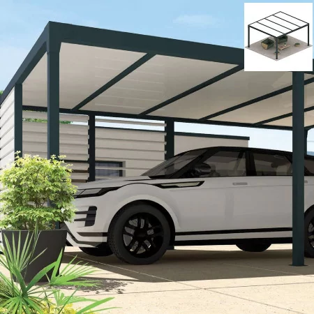 acheter une pergola toit plat auto porté à prix discount