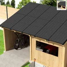 toiture solaire en kit pour abri de jardin