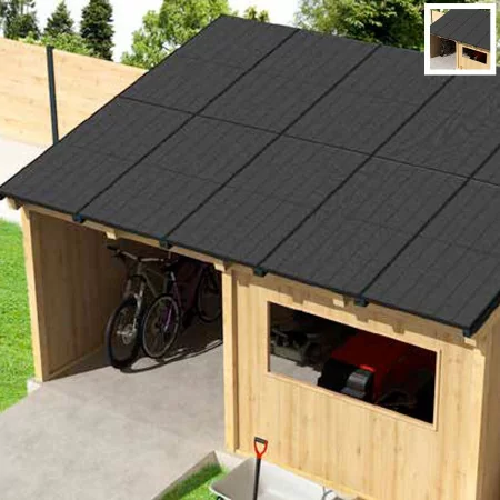 toiture solaire en kit pour abri de jardin