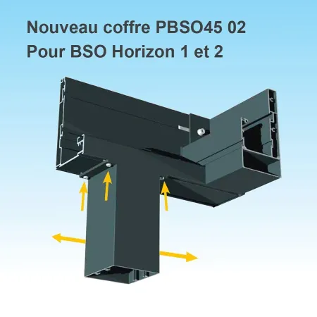 Détail nouveau coffre Pergola Bio Alu Haut de Gamme