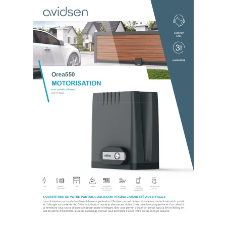 Motorisation pour grand portail coulissant OREA 550