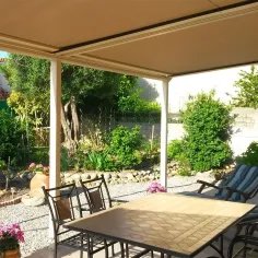 Pergola Toile Enroulable Solaire Auto-Portée 2