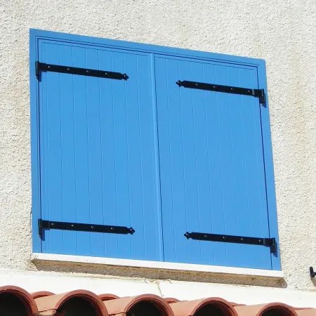 volet tout en aluminium à prix usine battant à 2 vantaux avec cadre périphérique