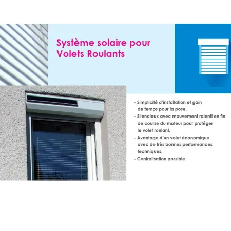 Volet Roulant Solaire motorisation Somfy à Prix d'Usine fabriqué en France