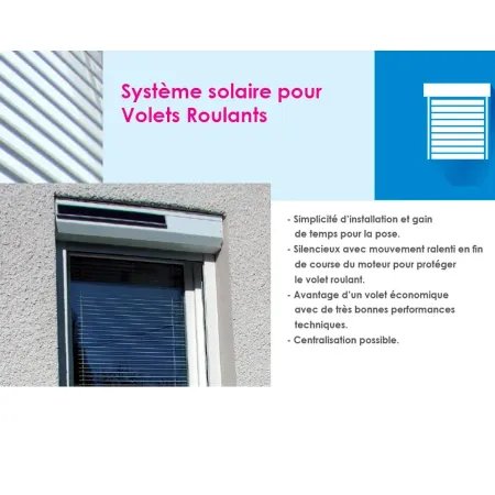 Volet roulant solaire motorisation Somfy à prix d'usine fabriqué en France