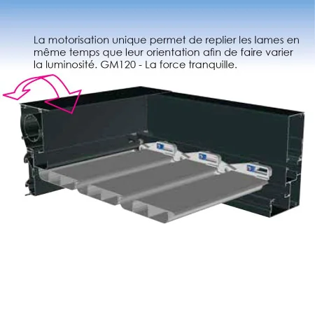 Les lames alu fermées rendent étanche la pergola orientable