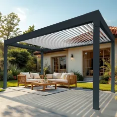 Pergola Bioclimatique Rétractable et Repliable haut de gamme à Prix Usine meilleur rapport qualité/prix du marché